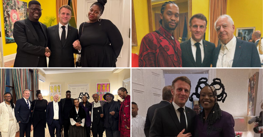 President Emmanuel Macron hosts South African creatives at the French Residence in Pretoria